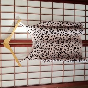 2/$30 Reitmans Chiffon Fashion Cami - Pink Leopard Print Large